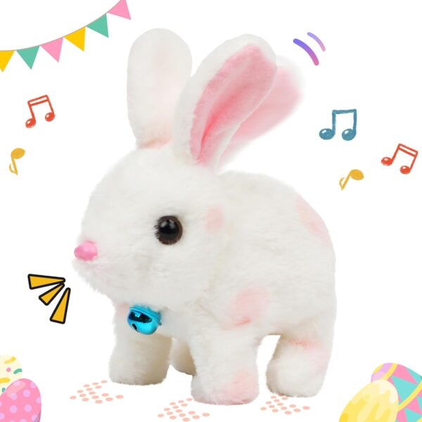 
Easfan Bunny Plush Toy Jumping Spotted Rabbit