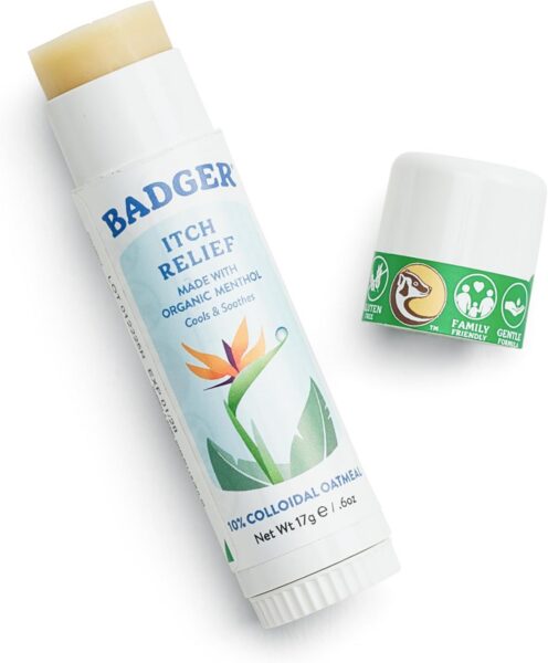 Badger Bug Bite Itch Relief Stick, Natural & Organic Anti Itch Cream for Bug Bites