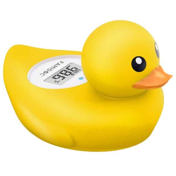 Baby Bath Thermometer Famidoc FDTH-V0-22 Water Temperature Test Floating on Water and Room Digital Bath tub Thermometers Duck Bath Thermometer Baby Safety New Upgraded
