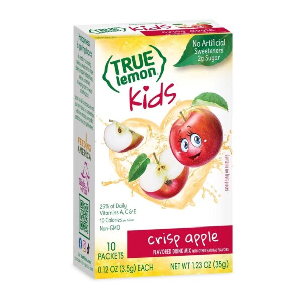 True Lemon Kids Crisp Apple 10ct, Drink Mix for Kids Hydration, No Artificial Sweeteners, Low Sugar Water Flavoring, Juice Powdered Drink Mix True Lemon Kids Crisp Apple 10ct, Drink Mix for Kids Hydration, No Artificial Sweeteners, Low Sugar Water Flavoring, Juice Powdered Drink Mix