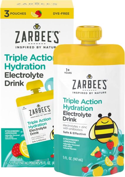 Zarbee's Kids Triple Action Hydration Drink, Value Pack, 3 x 5 fl oz